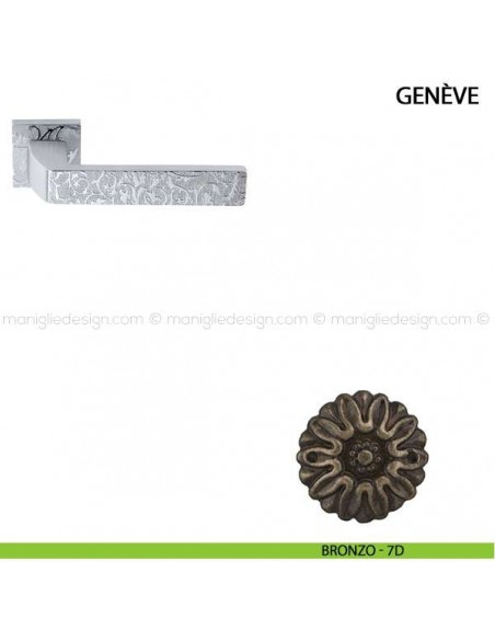 Maniglia per porta Genève con decoro Comit bronzo