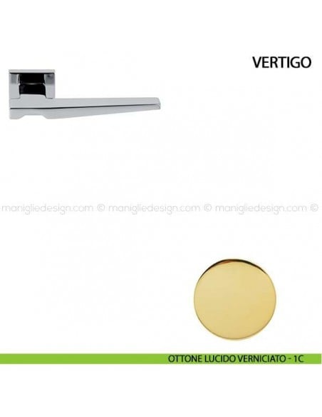Maniglia per porta Vertigo Comit ottone lucido verniciato