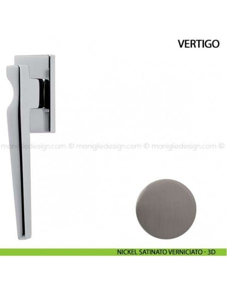 Maniglia per finestra martellina DK Vertigo Comit nickel satinato verniciato