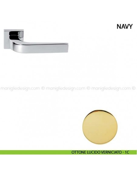 Maniglia per porta Navy Comit ottone lucido verniciato