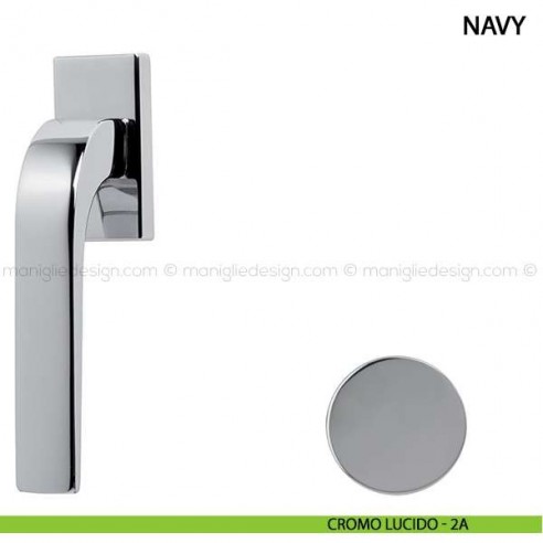 Maniglia per finestra martellina DK Navy Comit cromo lucido
