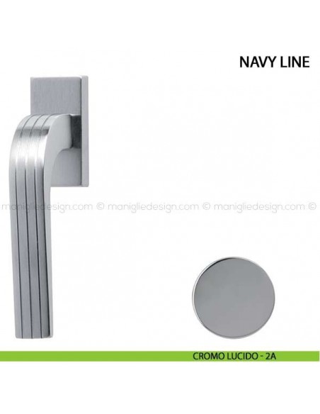 Maniglia per finestra martellina DK Navy Line Comit cromo lucido