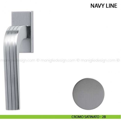 Maniglia per finestra martellina DK Navy Line Comit cromo satinato