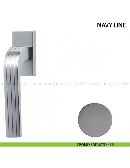Maniglia per finestra martellina DK Navy Line Comit cromo satinato