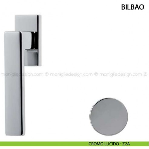 Maniglia per finestra martellina DK Bilbao Comit cromo lucido