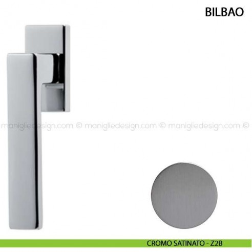 Maniglia per finestra martellina DK Bilbao Comit cromo satinato