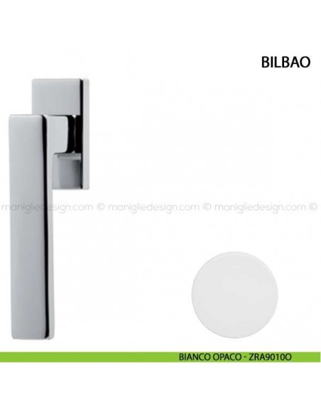 Maniglia per finestra martellina DK Bilbao Comit bianco opaco