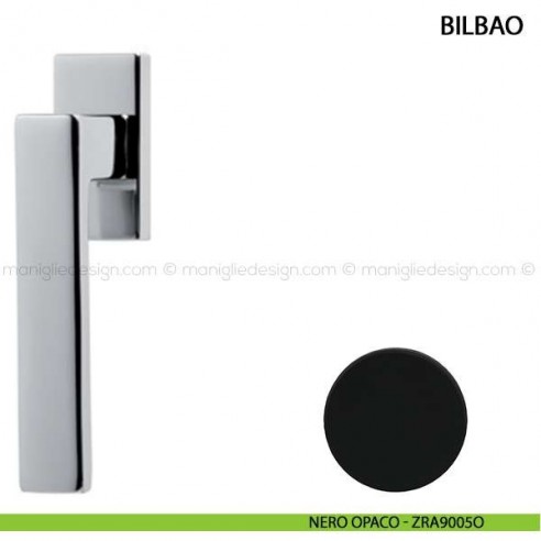 Maniglia per finestra martellina DK Bilbao Comit nero opaco