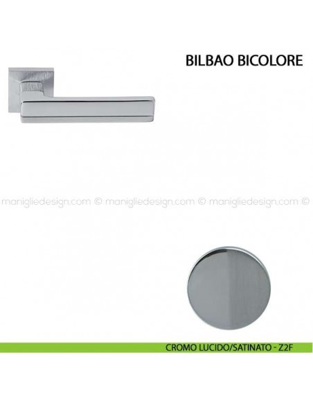 Maniglia per porta Bilbao Bicolore Comit cromo lucido/satinato