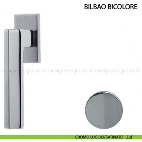 Maniglia per finestra martellina DK Bilbao Bicolore Comit cromo lucido/satinato