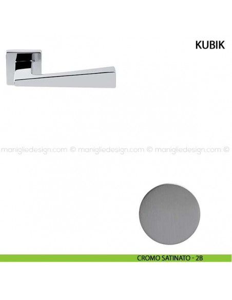 Maniglia per porta Kubik Comit cromo satinato
