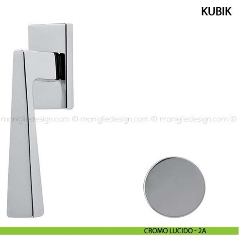 Maniglia per finestra martellina DK Kubik Comit cromo lucido