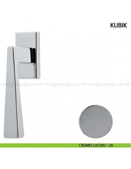 Maniglia per finestra martellina DK Kubik Comit cromo lucido