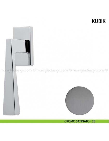 Maniglia per finestra martellina DK Kubik Comit cromo satinato