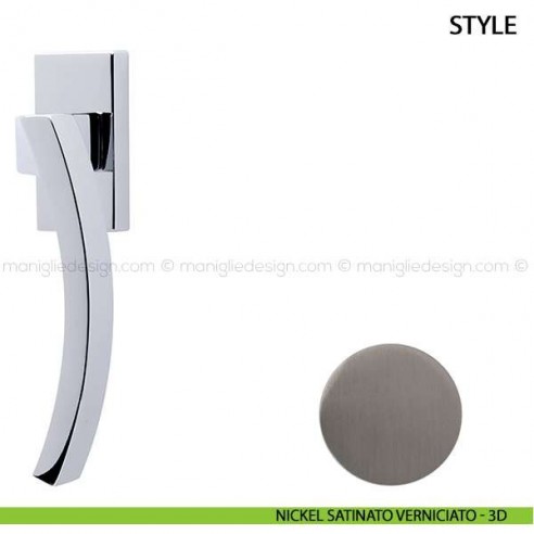 Maniglia per finestra martellina DK Style Comit nickel satinato verniciato