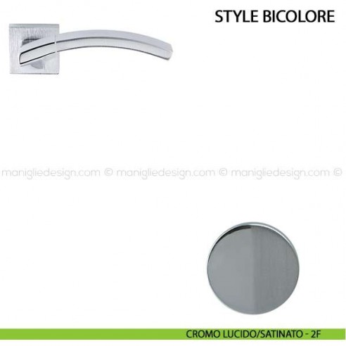 Maniglia per porta Style Bicolore Comit cromo lucido/satinato