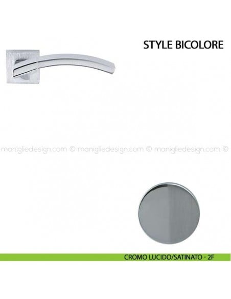 Maniglia per porta Style Bicolore Comit cromo lucido/satinato