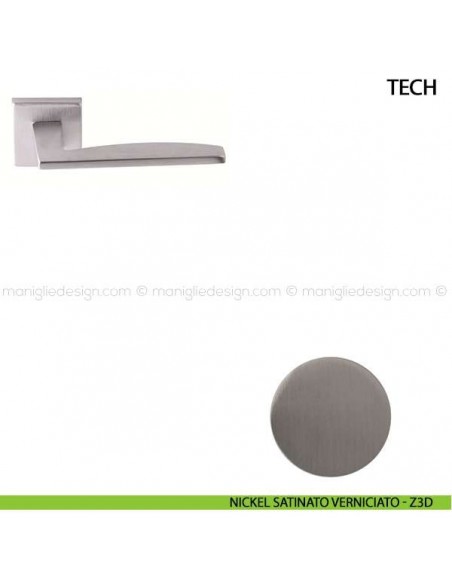 Maniglia per porta Tech Comit nickel satinato verniciato