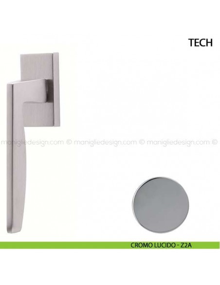 Maniglia per finestra martellina DK Tech Comit cromo lucido