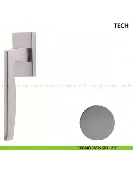 Maniglia per finestra martellina DK Tech Comit cromo satinato