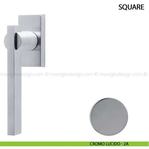 Maniglia per finestra martellina DK Square Comit cromo lucido