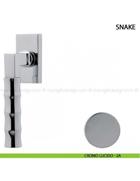 Maniglia per finestra martellina DK Snake Comit cromo lucido