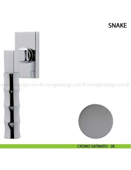 Maniglia per finestra martellina DK Snake Comit cromo satinato