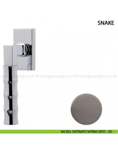 Maniglia per finestra martellina DK Snake Comit nickel satinato verniciato