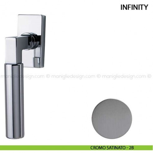 Maniglia per finestra martellina DK Infinity Comit cromo satinato