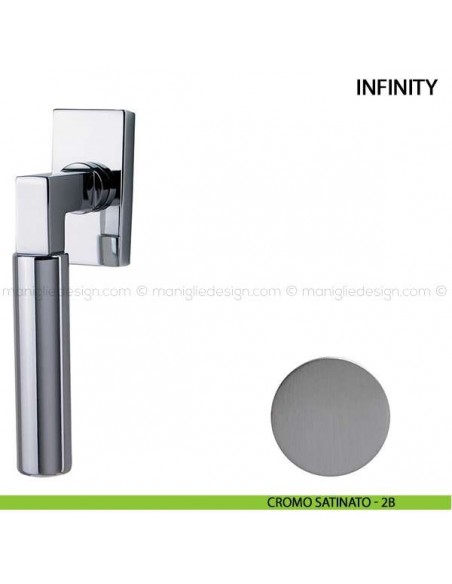 Maniglia per finestra martellina DK Infinity Comit cromo satinato