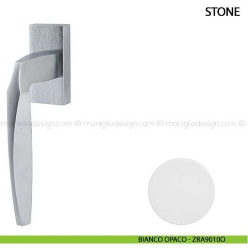 Maniglia per finestra martellina DK Stone Comit bianco