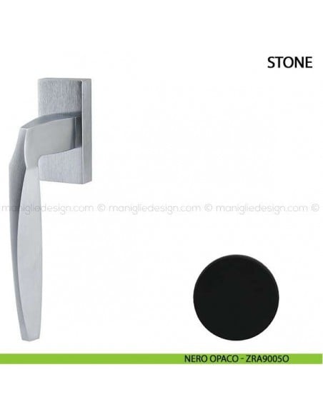 Maniglia per finestra martellina DK Stone Comit bianco opaco