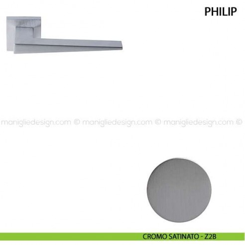 Maniglia per porta Philip Comit cromo satinato