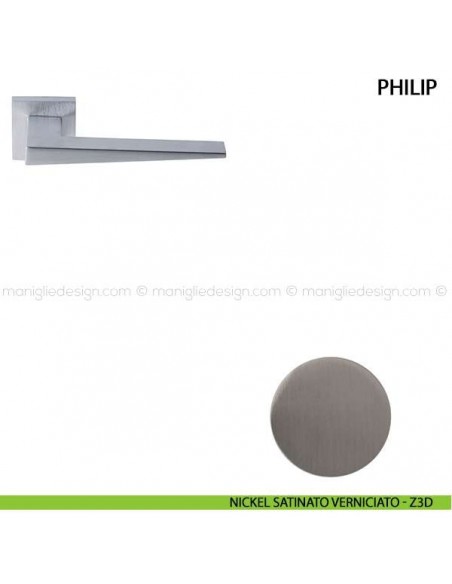 Maniglia per porta Philip Comit nickel satinato verniciato