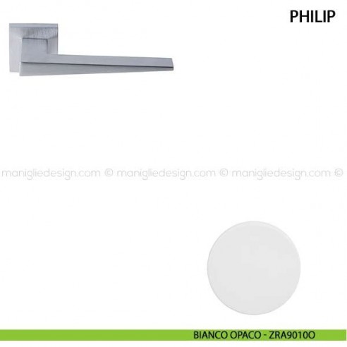 Maniglia per porta Philip Comit bianco opaco
