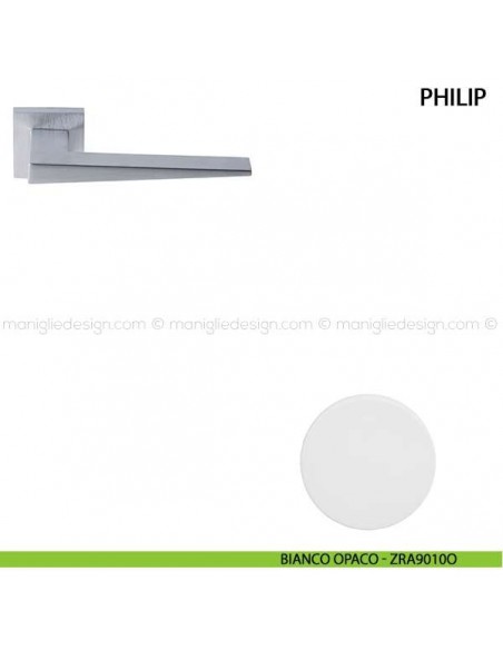 Maniglia per porta Philip Comit bianco opaco