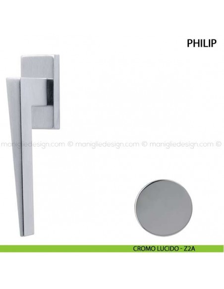 Maniglia per finestra martellina DK Philip Comit cromo lucido