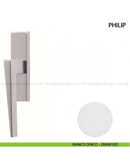 Maniglia cremonese per finestra Philip Comit bianco opaco