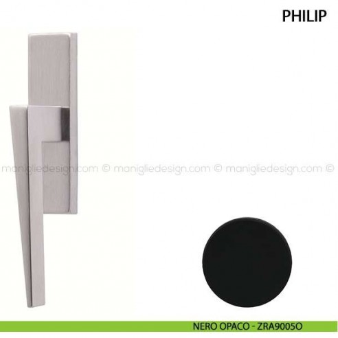 Maniglia cremonese per finestra Philip Comit nero opaco