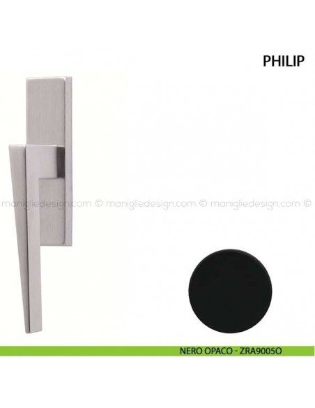 Maniglia cremonese per finestra Philip Comit nero opaco