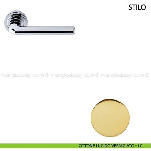 Maniglia per porta Stilo Comit ottone lucido verniciato