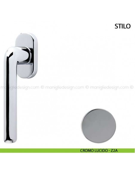 Maniglia per finestra martellina DK Stilo Comit cromo lucido