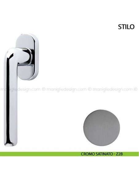 Maniglia per finestra martellina DK Stilo Comit cromo satinato