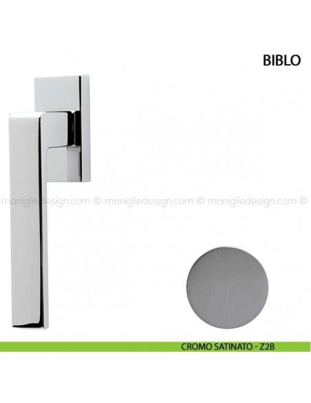 Maniglia per finestra martellina DK Biblo Comit cromo satinato