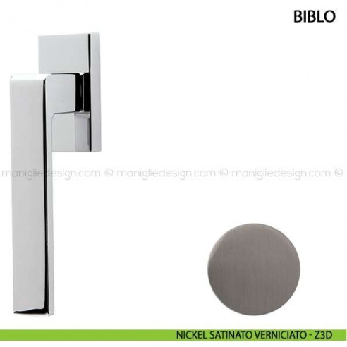 Maniglia per finestra martellina DK Biblo Comit nickel satinato verniciato