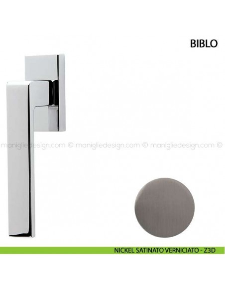 Maniglia per finestra martellina DK Biblo Comit nickel satinato verniciato