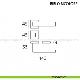 Maniglia per porta Biblo bicolore Comit 2