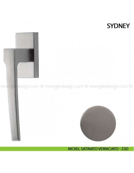 Maniglia per finestra martellina DK Sydney Comit nickel satinato verniciato