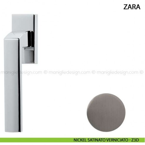 Maniglia per finestra martellina DK Zara Comit nickel satinato verniciato