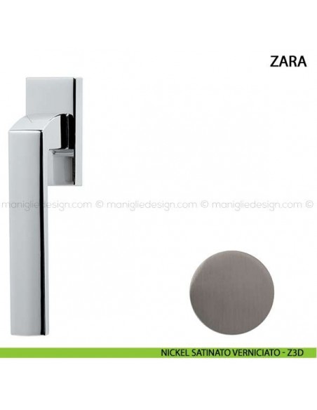 Maniglia per finestra martellina DK Zara Comit nickel satinato verniciato